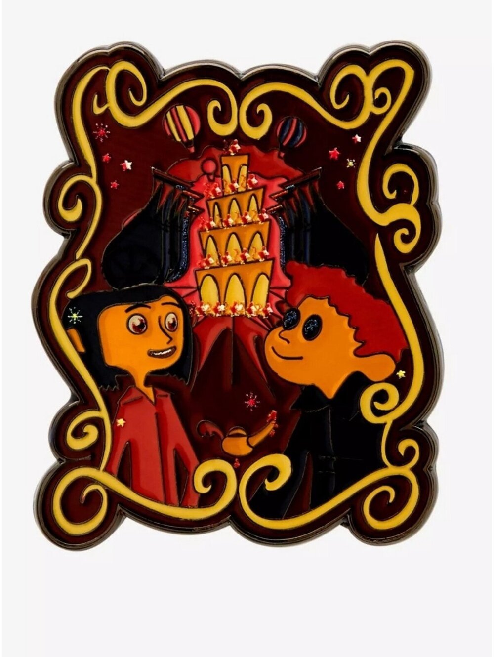 Loungefly Coraline Wybie & Coraline Jumping Mice Circus Enamel Pin